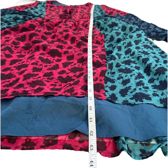 Matilda Jane Dress Womens XL Multicolor Floral Long Sleeve Hi-Low Hem Swiss Dot - Picture 6 of 10
